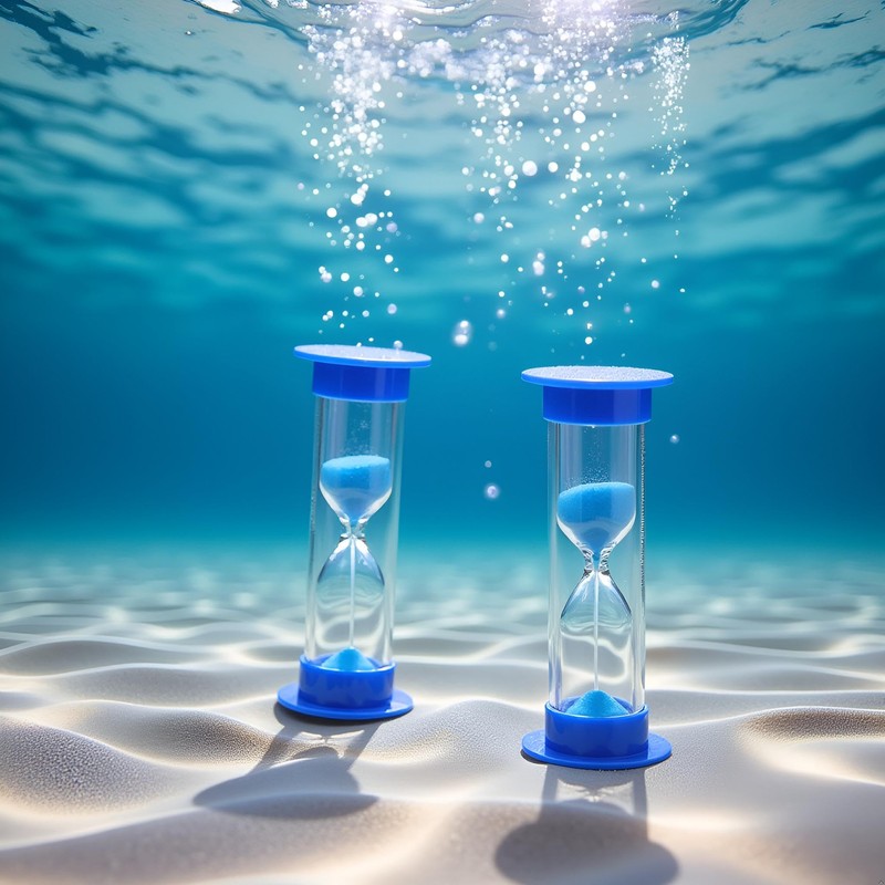 2Pcs Blue Toothbrush Timer for 2mins Sand Clock Timer 2