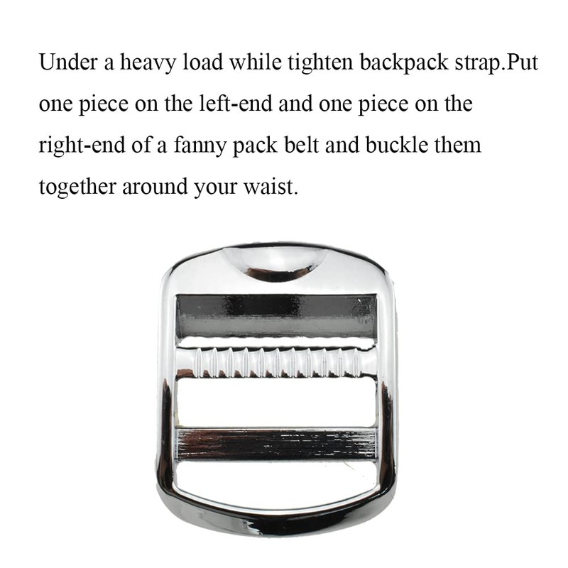 HAHIYO Adjustable Ladder Lock Webbing Release Slider Buckle Zinc Alloy
