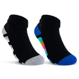 Sockenkauf24 2, 4, 6 pair of ladies thermo socks, inner terry cloth, colourful, striped ladies socks, 12790 - 35-38
