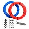 GUOFIS 1/2 Inch PEX-B Pipe,2 Rolls Blue & Red Each