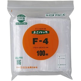Seinichi "Uni-Pack" F-4 6.7 x 4.7 x 0.04 inches (170 x 120 x 0.04 mm), 100 Sheets, F-4 (100), Transparent