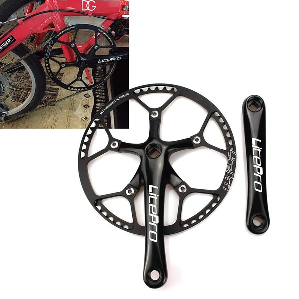 BESNIN Crankset 53T 56T 58T Single Speed Bike Crankset 170mm