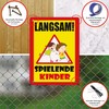 Strobo Langsam ! spielende Kinder Sign, 20 x 30 cm,