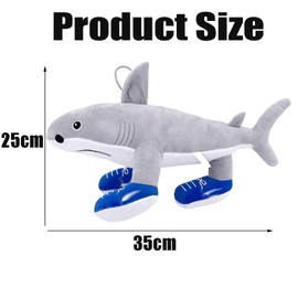 AMBEERT Italian Brainrot Plush, Tralalero Tralala, Stuffed Shark with Sneakers, 36cm Soft Plush Toy, for All Ages, Unique Design for Fun and Comfort, Italian Brainrot Animals Toy Doll Gifts for Fan