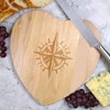 'Helm & Compass' Wooden Heart Shaped Chopping/Cutting Board (WB00078702)