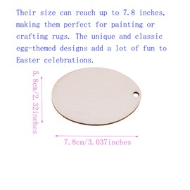 60PCS Unfinished Wood Egg Cutouts with Sling Hole,Wooden Blank Paint Crafts for Kids Painting DIY Crafts Home Decoration Craft Project Home Decor Ornament Supplies (Egg Shaped)