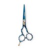 DreamCut Left Handed 5.5" Razor Edge Blue Titanium Coated Barber