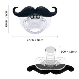 Chupetes divertidos para bebés, chupetes de bigote besables, chupetes de labios para niñas, chupetes de niños pequeños, sin BPA