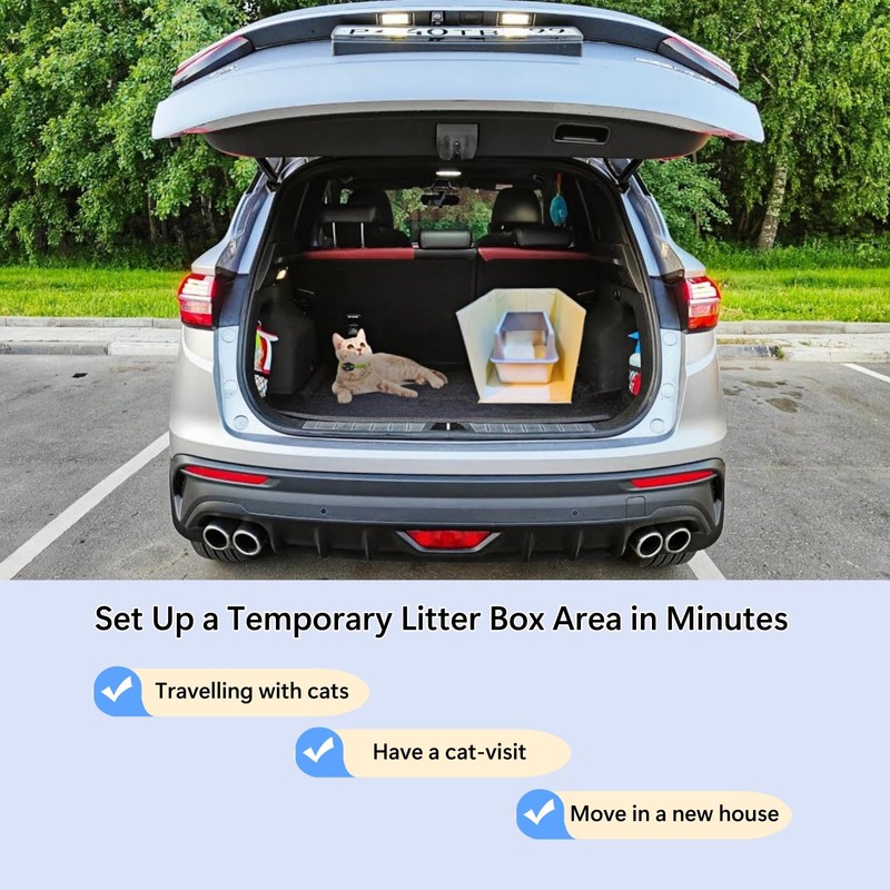 Gesomepurrz Extra Large Cat Litter Box Enclosure with Litter Mat,