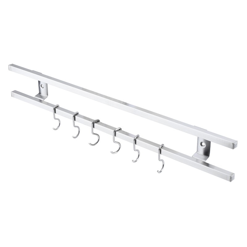 Stainless Steel Magnetic Knife Holder Wall Mounted Double Bar Kitchen