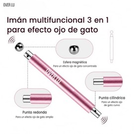 Over Lu | Imán para Uñas Ojo de Gato de Alta Potencia – Herramienta Magnética Cilíndrica Multi-Efecto para Esmalte en Gel, Kit de Diseño Nail Art Prof