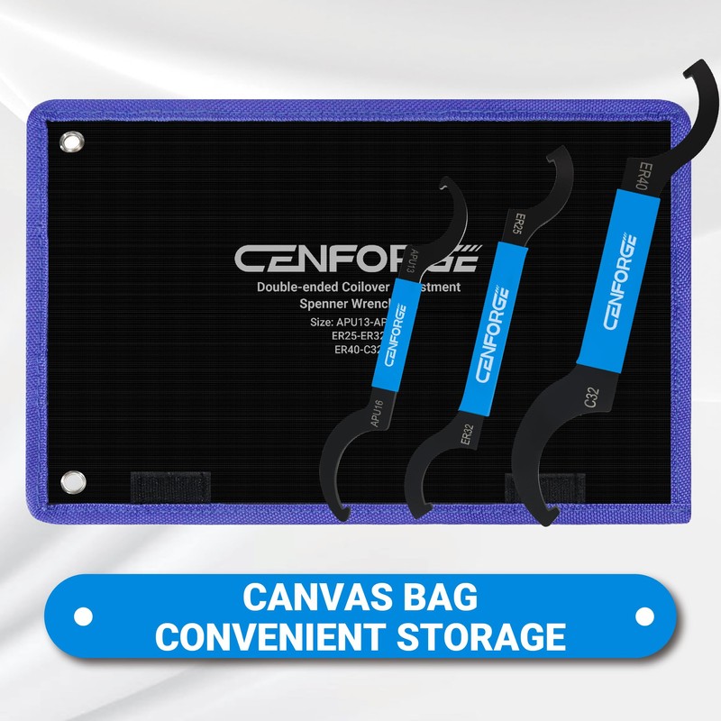 CENFORGE Cenfoge Double-ended Coilover Adjustment Spanner Wrench Set, 3-PC. Tool