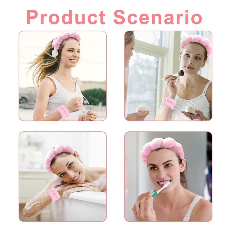 TopBine Skincare Headband，Spa Headband for Women Makeup Headband for Washing