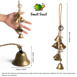 Small snail Witch Bells Garden Wind Chimes Metal Door Protector Handmade Blessing Bell Hanging Ornaments for Porch Garden Window Crafts