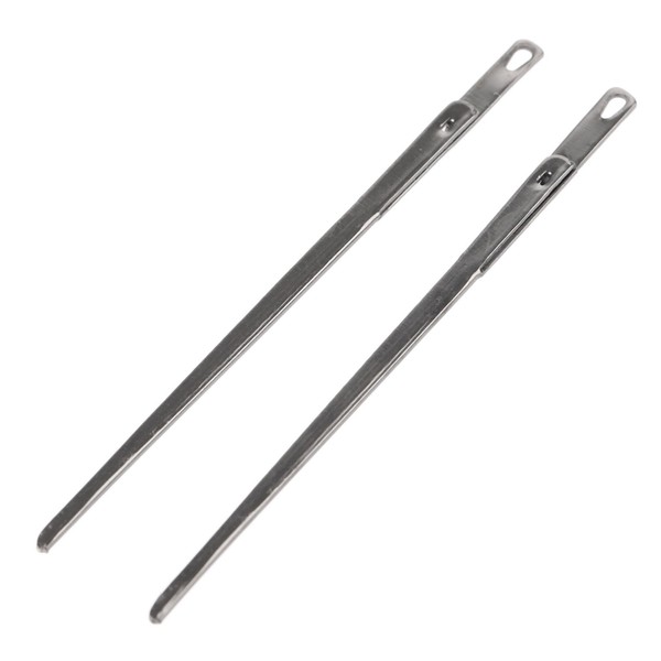 Dophee 2Pcs Sewing Leather Needle Manual Lacing Threading Single Prong