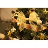 VATIN Gold Organza Sheer Ribbon with Gold Glitter Swirl Pattern