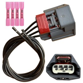 4-Pin Automotive Wiring Harness Connector Kit, 12.25 inch, with Terminals and Weatherproof Seal