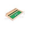 SUPVOX Shut The Box Dice Game Wooden Board Math Game