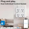 QIACHIP 16A WiFi Dual Smart Socket Outlet Plug 2 pack,Ewelink