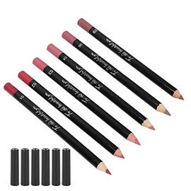 6pcs Lip Liner Professional Waterproof Matte Long Lasting Lip Pencil Pigmented Cosmetics (conjunto 02)