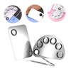 TEHAUX Nail Art Palette Set 4pcs Stainless Steel Makeup Tool