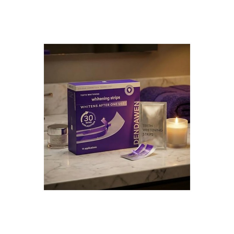 Purple Teeth Whitening Strips – Non-Sensitive Teeth Whitening Stickers, 14