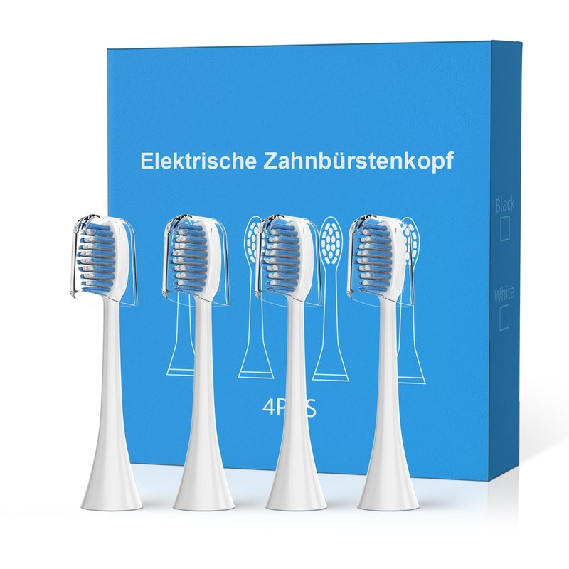 Lächen Replacement brush head, moderate hardness of the brush head,