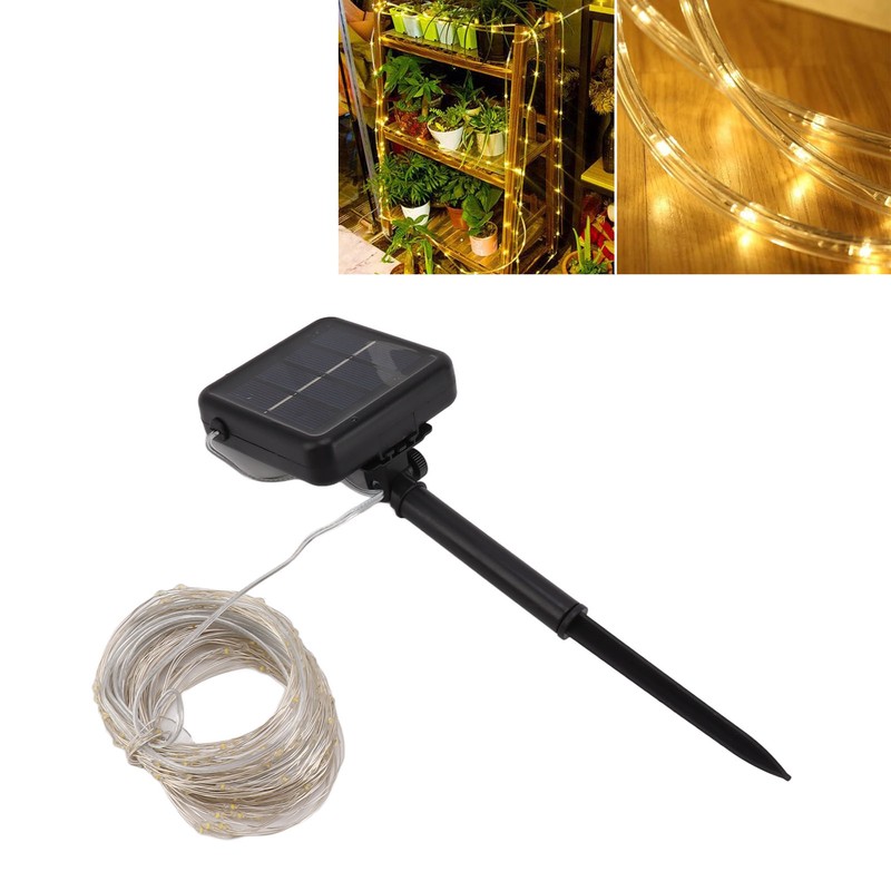 200 LED Solar Light Waterproof Adjustable Height Decorative Solar Rope