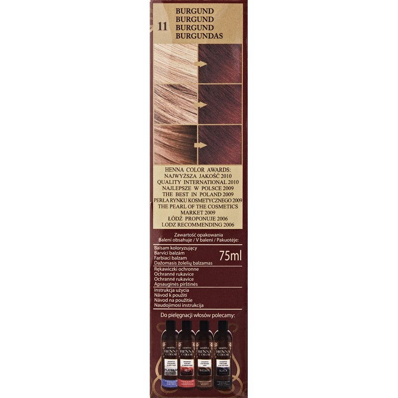 Venita Henna Color Hair Dye 11 Burgundy 75ml