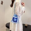 LUNIQO Handmade Crochet Crossbody Bag for Women Woven Shoulder Handbag