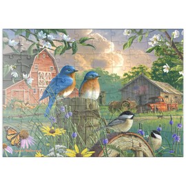 MyPuzzle Birdsong on the Farm - Premium 100 Piece Puzzle - MyPuzzle Special Collection by Puzzle Galaxy