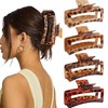 Ling & Bai 4Pcs Large Hair Claw Clips Fashion Leopard