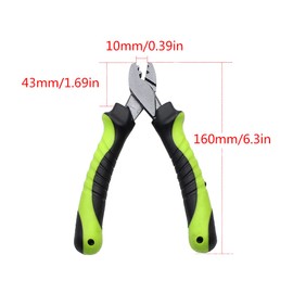 Outdoor Fishing Crimping Tool, Anti-rust Crimping Pliers with Ergonomic Handle for Fishing Line Crimping, Green