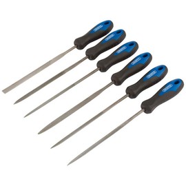 Draper 83982 140MM Soft Grip Needle File 6 Piece Set , Blue