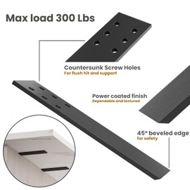 BATODA 10" Countertop Support Brackets (4 pcs) for Granite - Heavy Duty L Shelf Bracket - Wall Mounted Support for DIY Open Shelving – Knee Wall Support - Mounting Hardware Included ( Pack 4 )