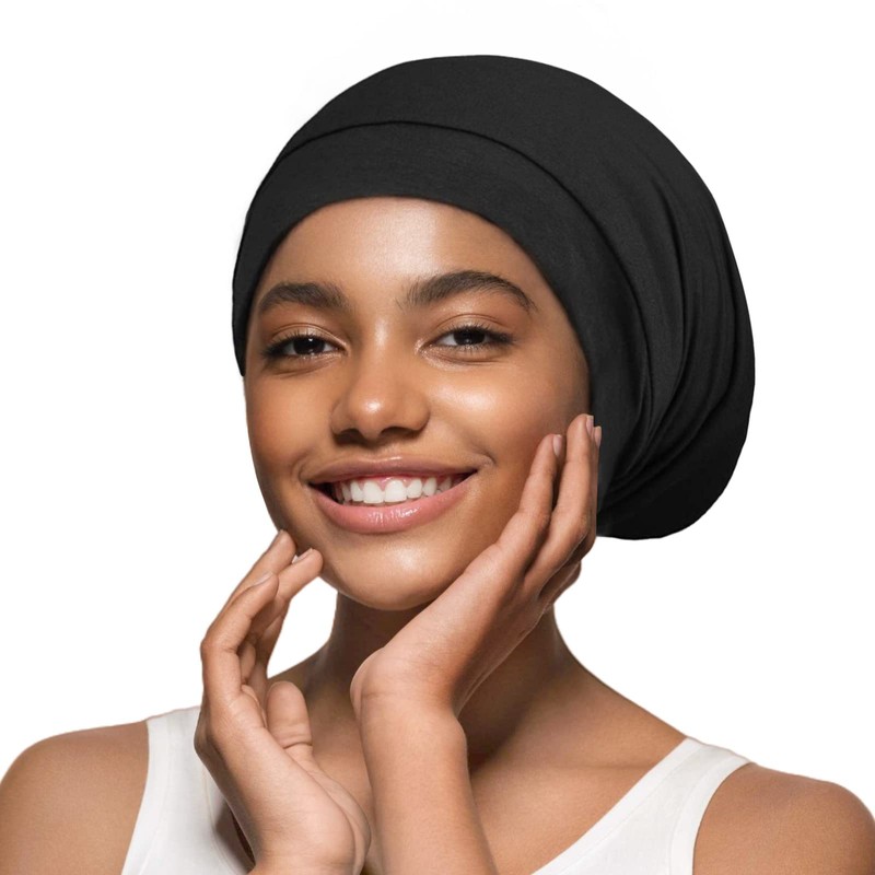 iCooBreeze Satin Hair Bonnet for Sleeping,Silky Satin Lined Sleep Cap