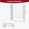 Tangkula 6-Tier Stackble Shoe Rack for Closet, Space Saving Wooden