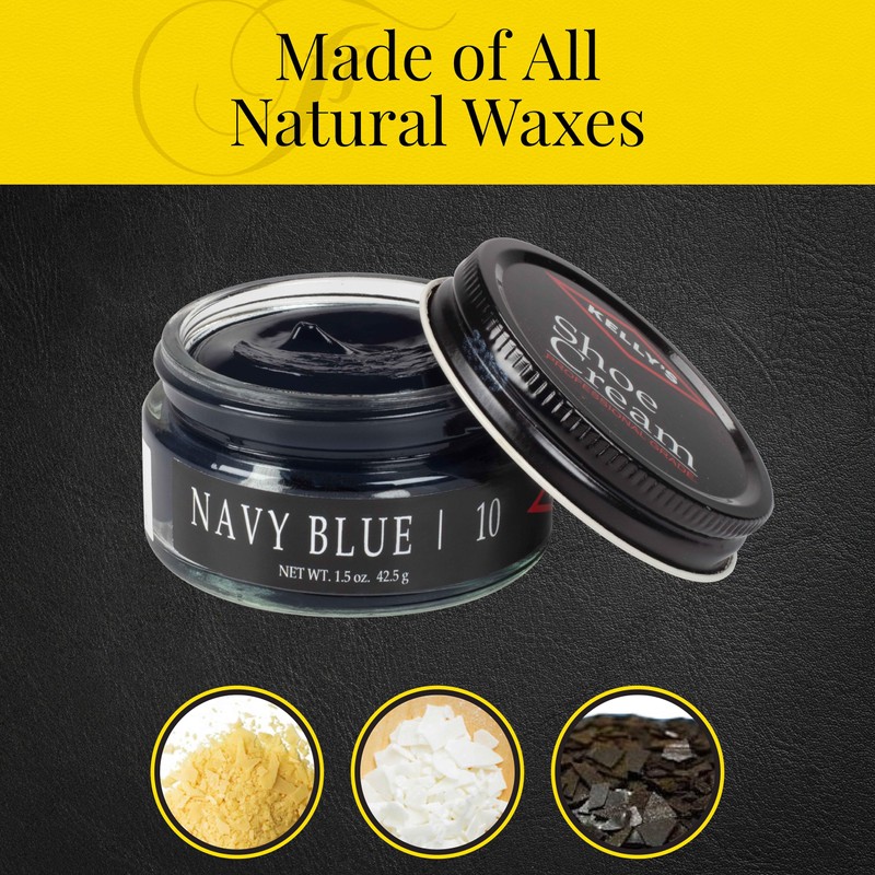Kelly's Navy Shoe Polish 1.5 oz - Professional Leather Shoe