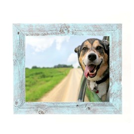 HomeRoots 8"X9" Rustic Blue Picture Frame