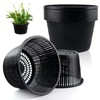 Hydroponic Mesh Net Pots, 6 Pieces, Black Plastic Garden Baskets