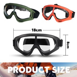 Pizsieat 3pcs Kids Safety Glasses,Goggles for Nerf Gun Game, Adjustable Kids Safety Goggles UV400,Childrens Protective Goggles for Lab Outdoor Sports DIY Eye Protection