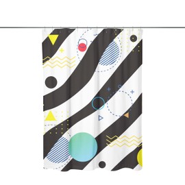 Bonamaison Shower Curtain, Polyester, Multicolor, 150x200