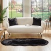 AMTOVO Faux Sheepskin Rug, Black Ultra Soft Fluffy Shag Area