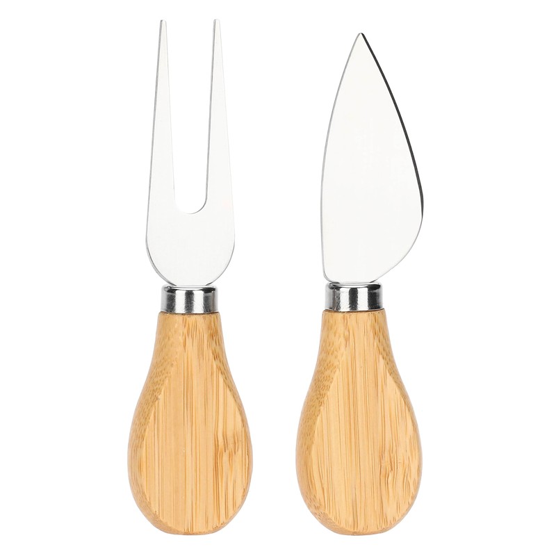 Set tagliere e coltelli per formaggio - Legno - 18x12