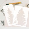 Doodlream 5pcs Spliced Christmas Pine Tree Wall Stencil for Painting,