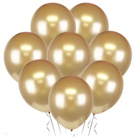 12 Pcs 18 Inch Champagne Gold Metallic Balloons,Large Decorative Latex Balloons Big Shiny Birthday Balloons Chrome Balloons Party Balloons for Baby Shower Birthday Party Wedding Engagement Decorations
