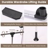 bimiti Pull Down Closet Rod -Stainless Steel Adjustable 33-47 Inches