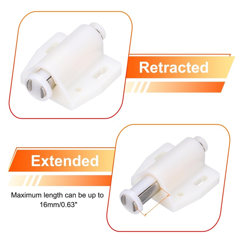 sourcing map 8Pack Magnetic Touch Latches, Push to Open Magnet