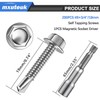 mxuteuk #8×3/4" Hex Washer Head Self Tapping Screws 410 Stainless