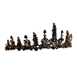 Beavorty Elegant Wedding Crown Crystal Crown Tiara for Suitable for Bridal Party Engagement